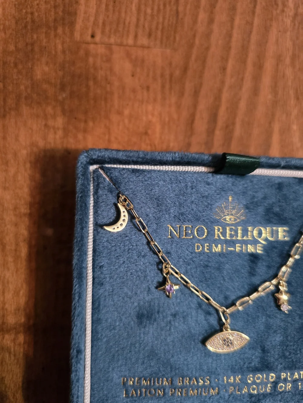 Gold-Plated Galaxy Charm Necklace -